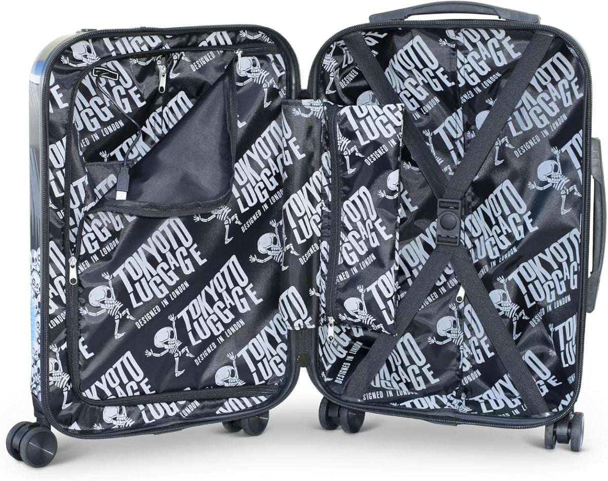 Valigia Cabina Bambino Ragazzi 55X35X20 USB Iron Boy Supereroi Avengers 360