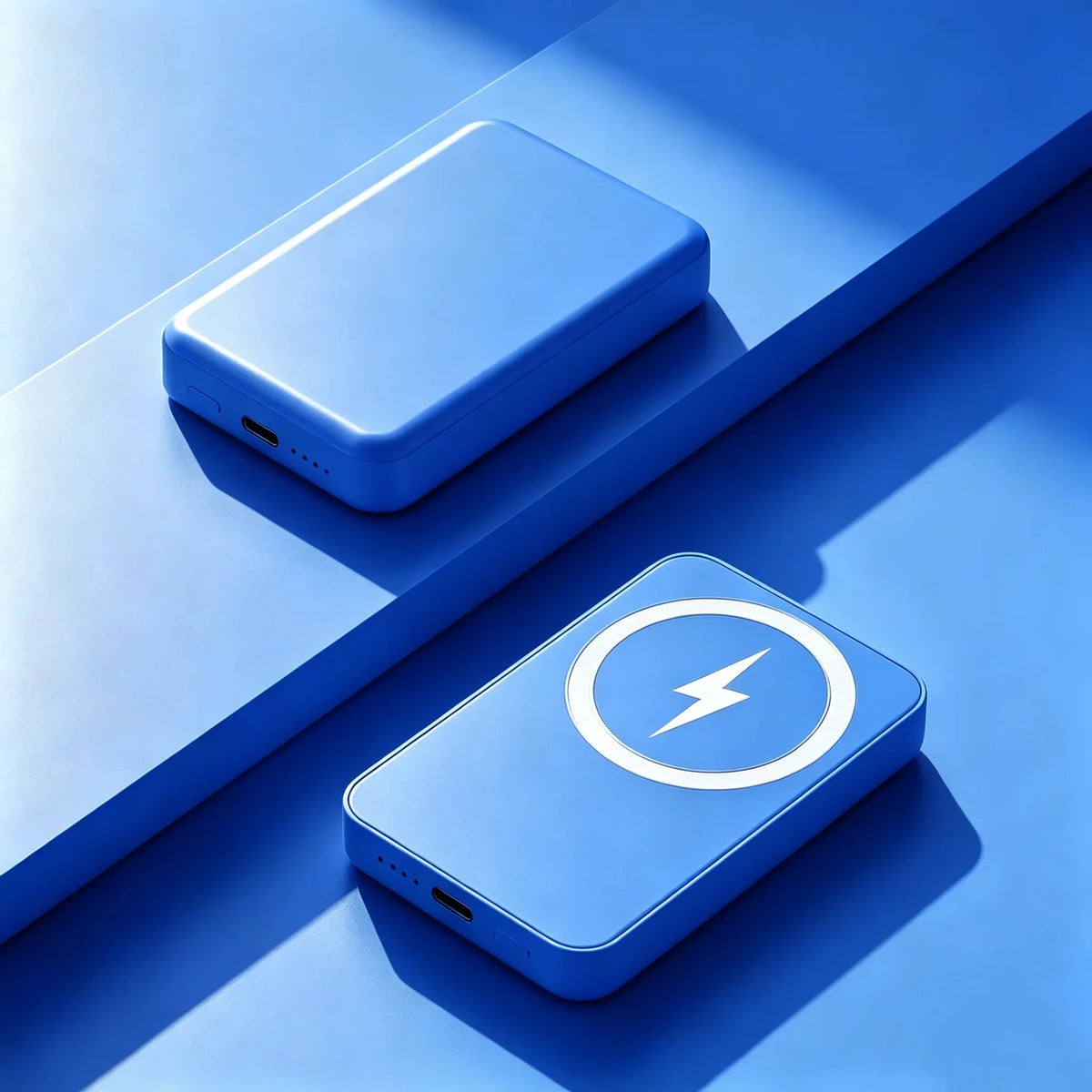 Power bank magnetico 5000mAh, dettaglio ricarica USB-C