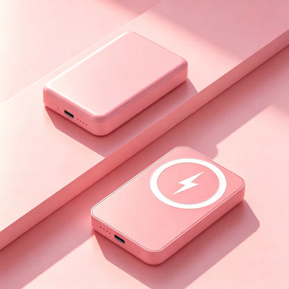 Power bank magnetico con anello di aggancio per smartphone