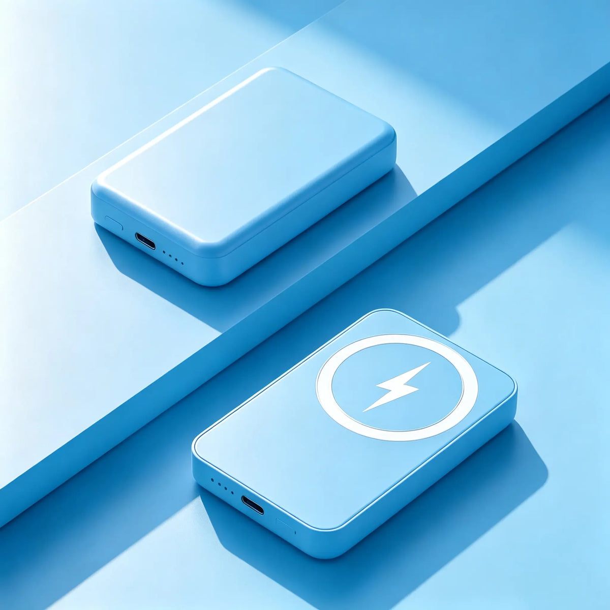 Power bank magnetico in uso durante un viaggio